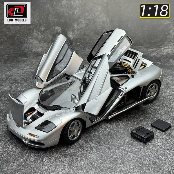 1:18 FOR McLaren F1 XP5 alloy car model sports car static display, Silver Carousel 1