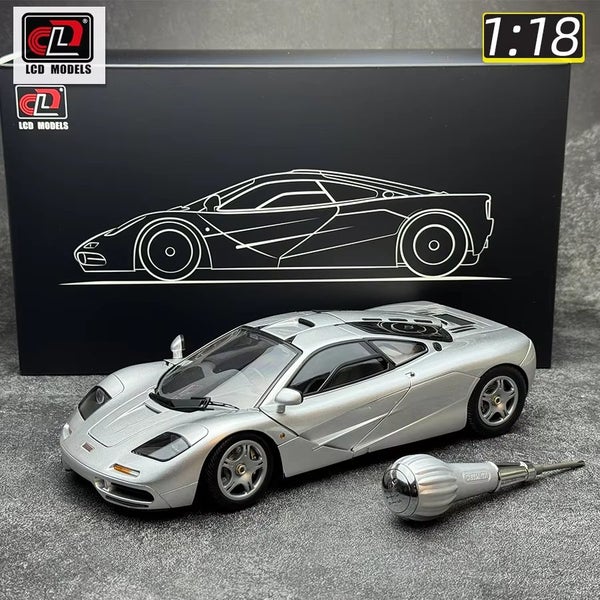 NewS McLaren F1 XP5 Silver 1:18 LCD model alloy car mode, Silver Carousel 5