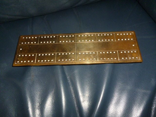 Brass Cribbage Board Only Carousel 1
