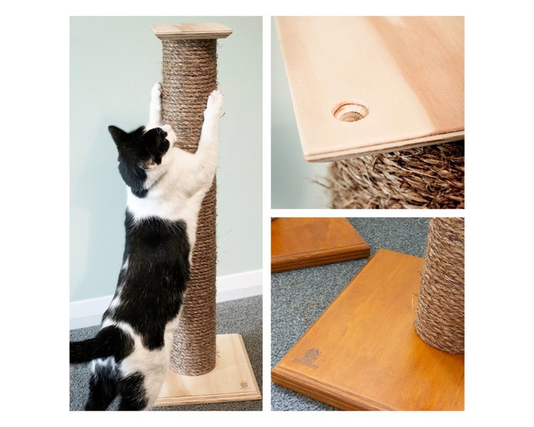 Cat Scratching Post 1000mm Tall, Rimu Finish Carousel 1