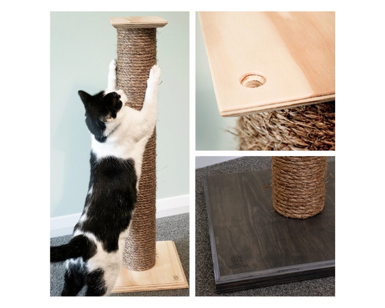 Cat Scratching Post 800mm Tall, Blackwash Finish Carousel 1