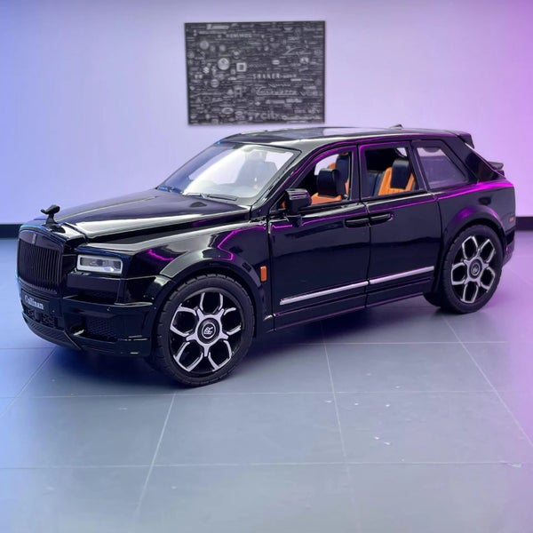 1/20 Rolls Royce SUV Cullinan Car Model Diecast Car Model Sound and Light, Black Carousel 1