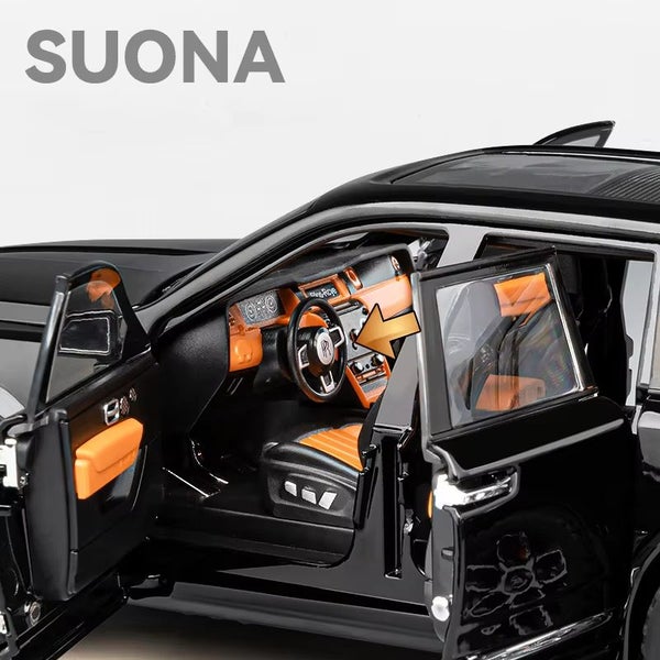 1/20 Rolls Royce SUV Cullinan Car Model Diecast Car Model Sound and Light, Black Carousel 6