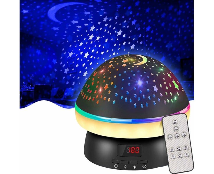 LED Starry Night Sky Projector Lamp, Rotation Star Projector Night Light Ki Carousel 1