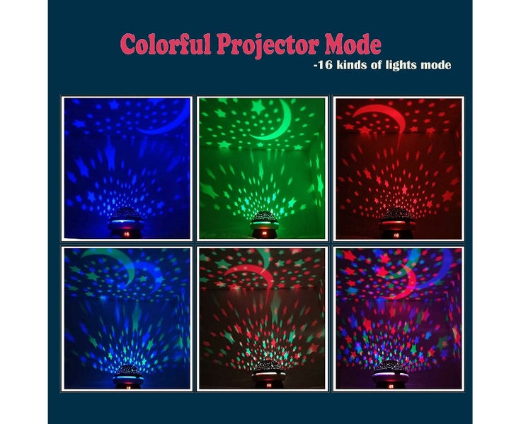 LED Starry Night Sky Projector Lamp, Rotation Star Projector Night Light Ki Carousel 2