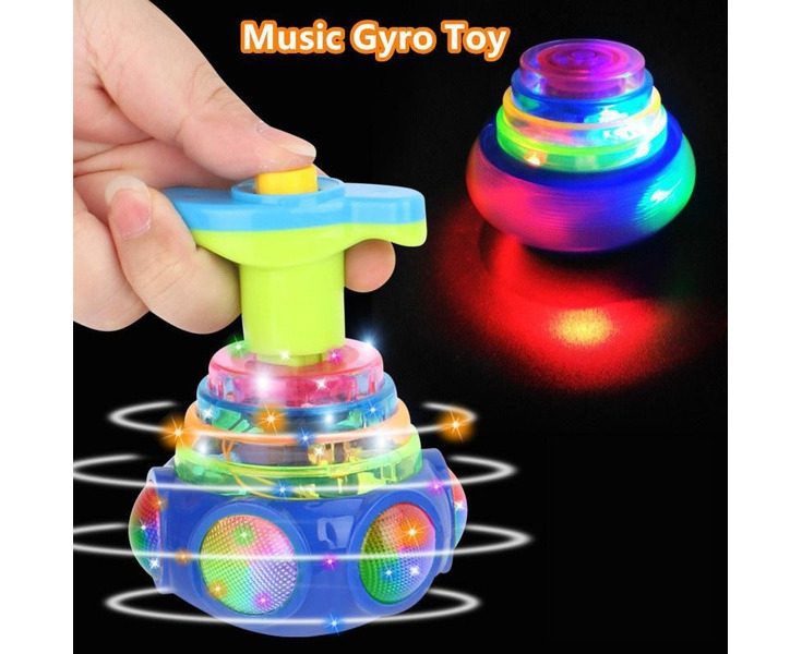 Led seven coloured lights gyro toys seven coloured lights and music gyro gy Carousel 1