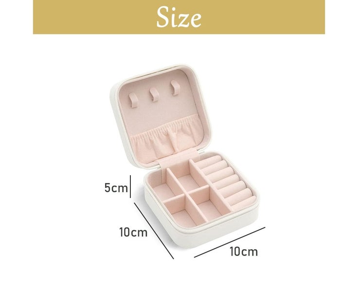 Mini Jewelry Travel Case, Portable Jewelry Box Travel Mini Storage Organize Carousel 2