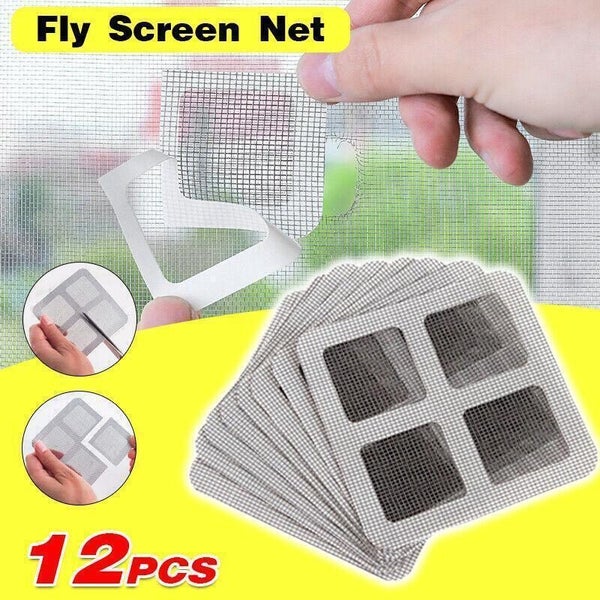 12x Fly Screen Net Repair Tape Patch Adhesive Door Curtain For Mending Holes Set Carousel 1