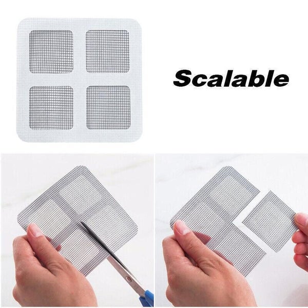 12x Fly Screen Net Repair Tape Patch Adhesive Door Curtain For Mending Holes Set Carousel 12