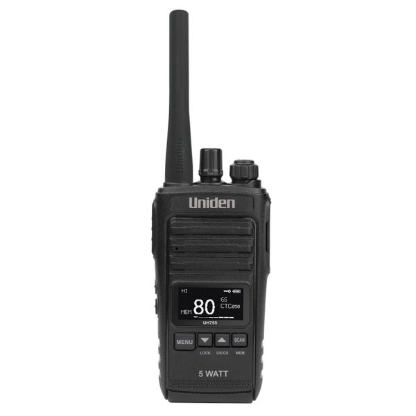 Uniden UH755-2DLX TWIN PACK 5W UHF-CB Handheld, Commercial Chasis, Water Carousel 4