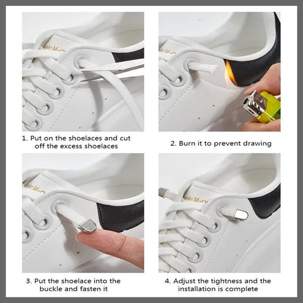 No Tie Elastic Shoelaces Quick Fit Elastic Laces for Sneakers Carousel 2