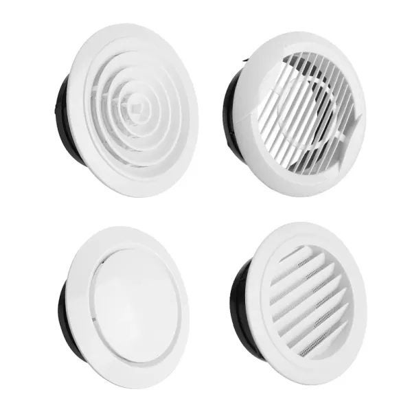 Adjustable Air Ventilation Cover Round Ducting Ceiling Wall Hole Abs Air Vent Carousel 2