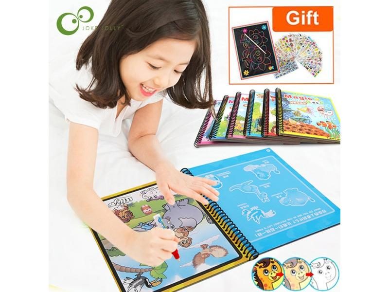 Magic Water Drawing Book Coloring Book Doodle Magic Pen Painting Drawing Board Carousel 2