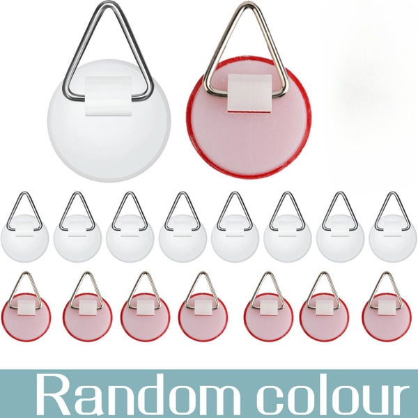 40x Disc Plate Hangers Picture Hanging Self Adhesive Stick on Invisible Hooks Carousel 1