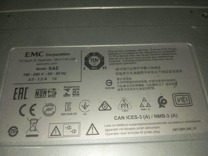 EMC SAE SAS storage shelf Carousel 2