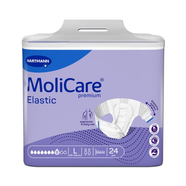 MoliCare Premium Elastic 10D - Large (115 to 145 cm) - 98 pcs (7 packs) (Unisex) Carousel 1