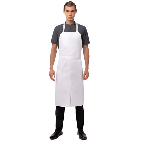 Chef Works Brio White Bib Apron By Carousel 1