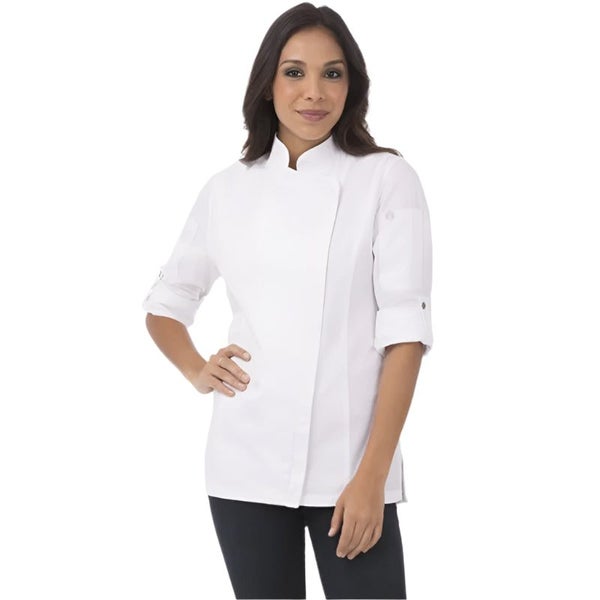 Chef Works Hartford Women's White Zipper Jacket By Chef Coats & Jackets Carousel 1