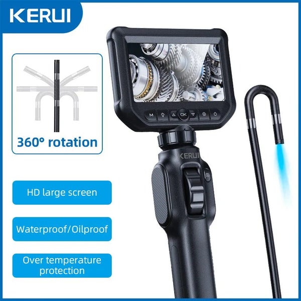 KERUI 2MP Industrial Endoscope Camera with 4.3-inch IPS Screen 360 Degree Rot... Carousel 2