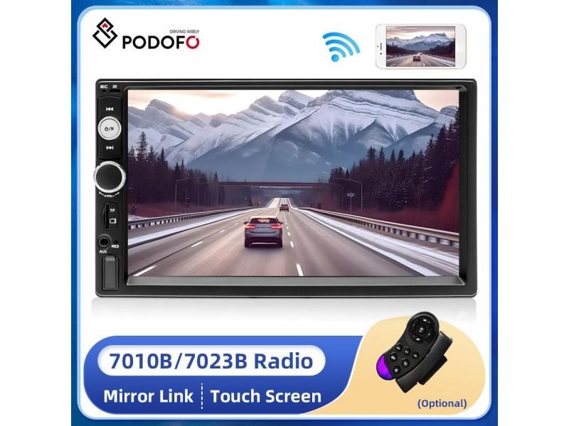 Podofo Autoradio 2 Din Car Models 7" Inch Touch Screen Bluetooth Car Radio Carousel 2