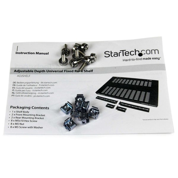 Startech.com 1U Adjustable Depth Vented Rack Mount Shelf Carousel 4