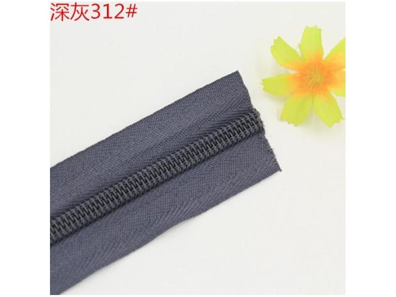 5M Long 3# Nylon Coil Zippers In Black White Grey Red Yellow Green Beige For Carousel 1