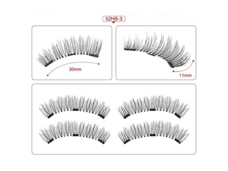 Magnetic Natural 3 Magnets Set Long Wearing No Glue Long Lasting Eyelashes Carousel 1