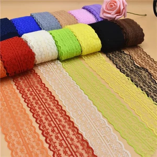 10Yards Lace Ribbon 45MM Wide African Lace Fabric For Sewing Clothes Lace Trim Carousel 2