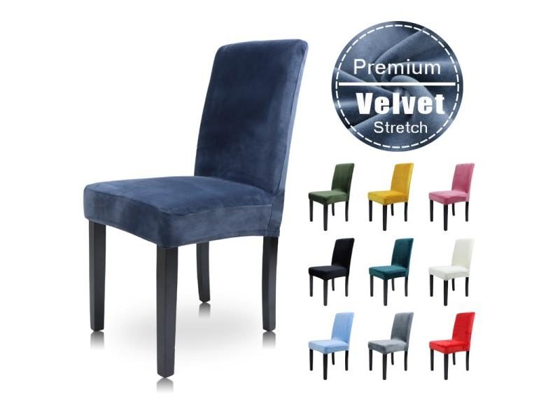 Airldianer Chair Cover Velvet Stretch Dining Slipcovers Solid Color Spandex Carousel 2