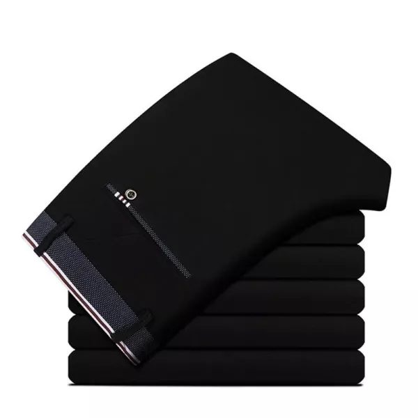 Men's Spring Autumn Business Casual Elastic Straight Formal Trousers 28-40 Carousel 1