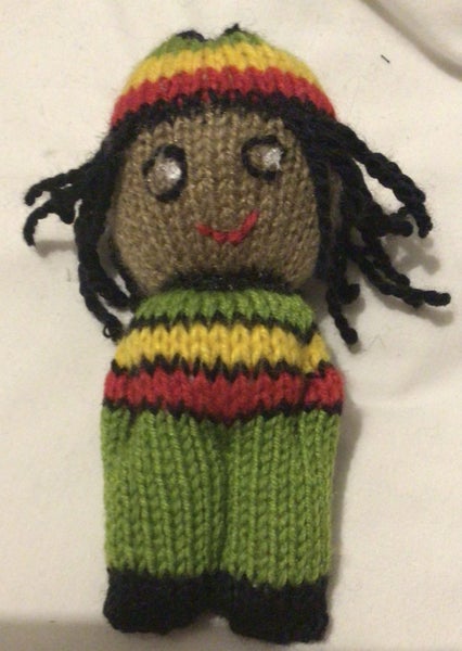 Little Rasta (Rastafarian) man, hand knitted. Carousel 1
