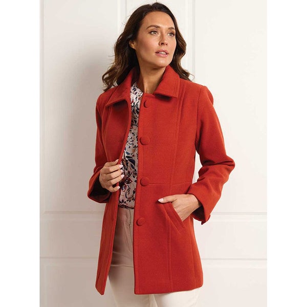 A great staple for your winter wardrobe - Easy Care Coat - Size 8 - Rust629897951749151122