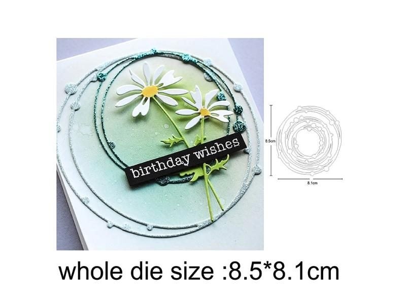 Customized Christmas Wreath Heart Border Metal Scrapbooking Dies For DIY Carousel 1