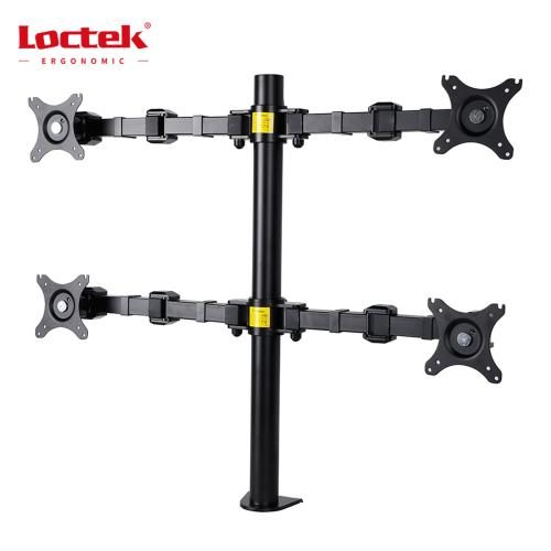 Loctek Eco Mount, 10"-30" Quad Monitors Ergonomic Swivel Arm - VESA 75 & 100mm - Carousel 1