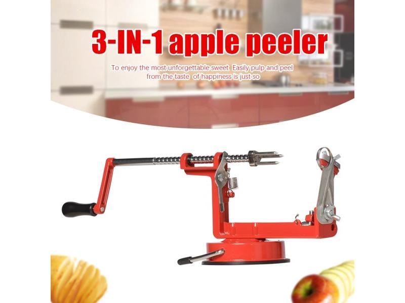3 In 1 Steel Fruit Potato Apple Machine Peeler Corer Slinky Slicer Cutter Bar Carousel 1