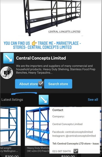 Container Heavy Duty Shelving 10m x 2m x 600mm 200kg per Level BLACK Carousel 5