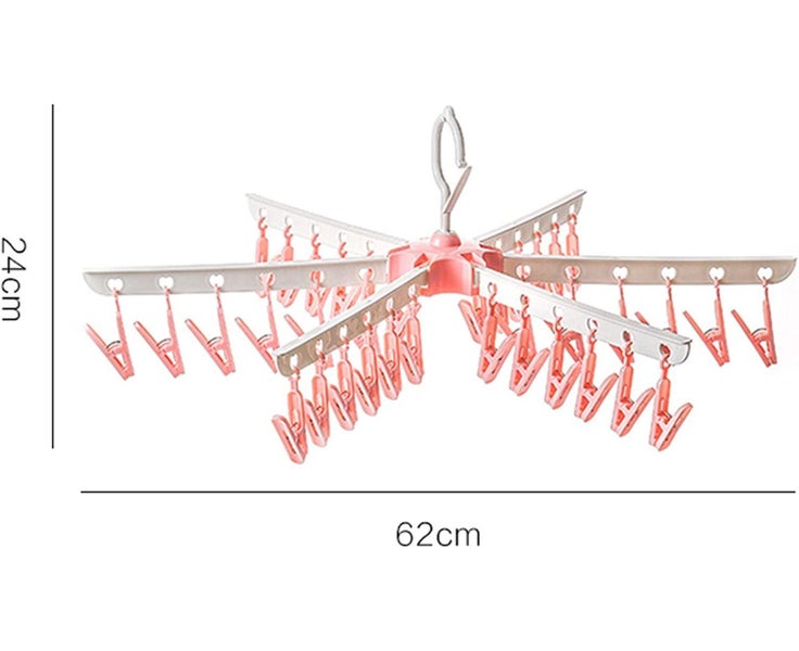 Laundry Drying Rack Clothes Hanger Clothespins Indoor Space Saver Hanging C Carousel 4