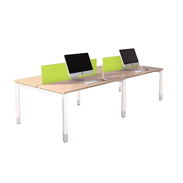Oblique 4 Person Back to Back Desk Carousel 1
