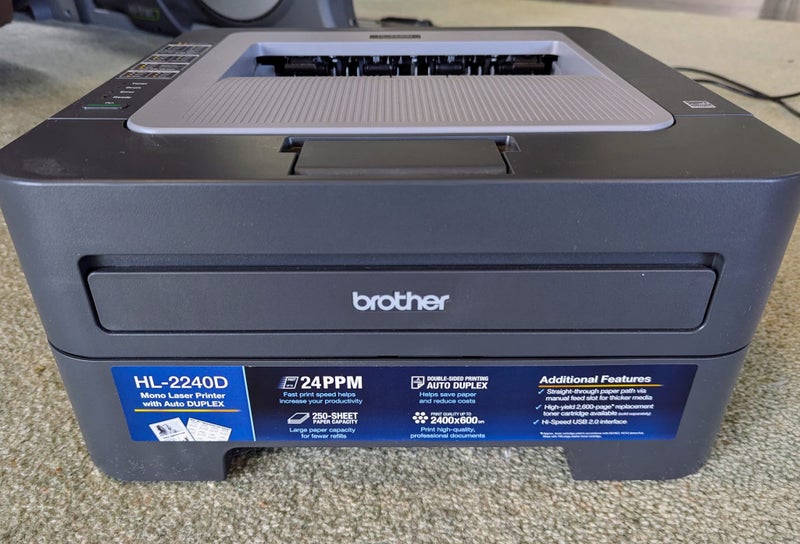 Brother HL-2240D Laser Printer in good condition with near new toner cartridge Carousel 1