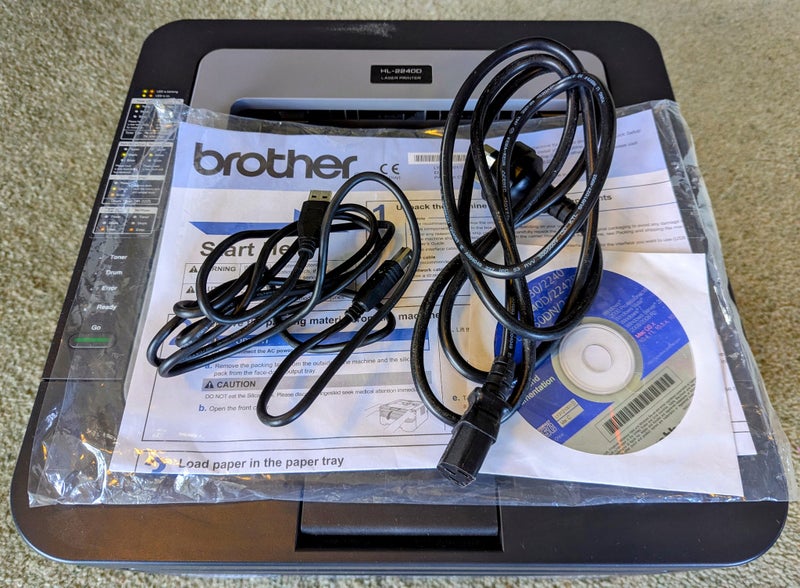 Brother HL-2240D Laser Printer in good condition with near new toner cartridge Carousel 2