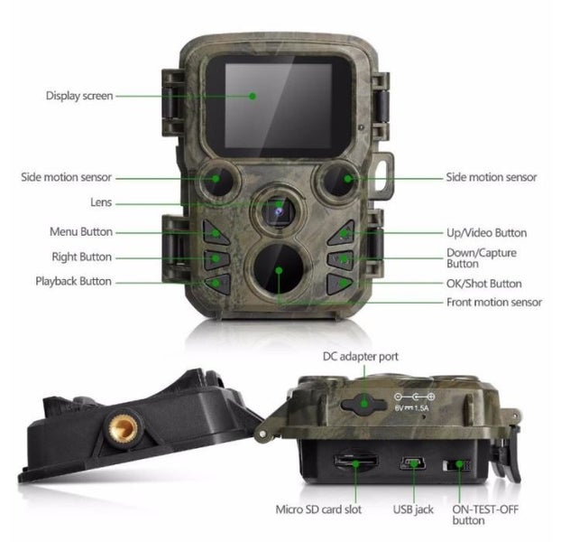 Hunting Trail Camera trailcam Game cam mini 1080P Waterproof 32GB night vision63654802241154111