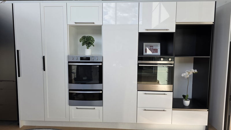 600mm White Gloss Tower Cabinets with DTC Runners Carousel 2