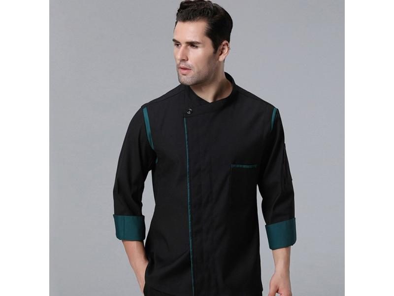 New Color Unisex Kitchen Chef Uniform Shirt Double-breasted Breathable Chef Carousel 1