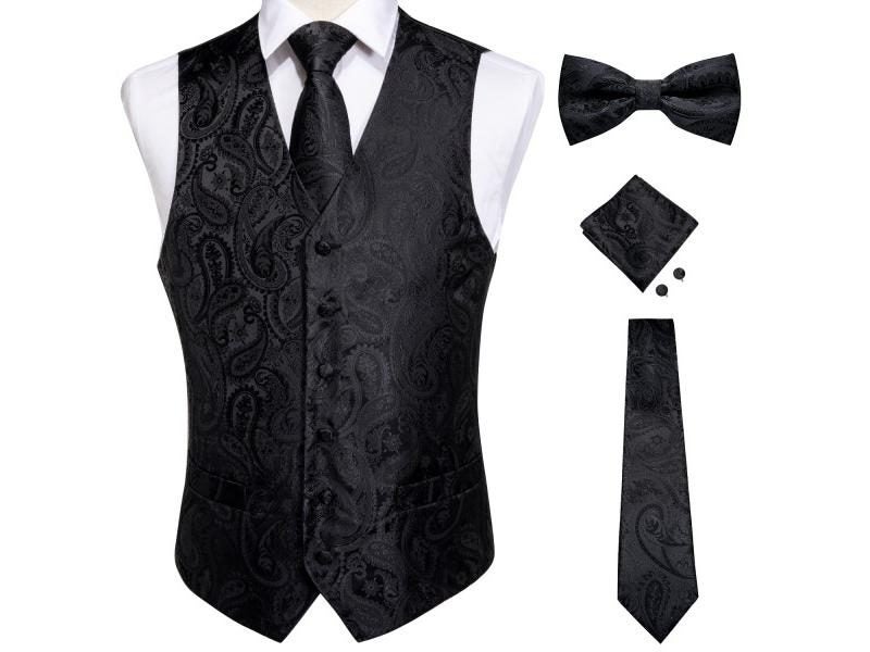 Mens Slim Fit Wedding Suit Vest Casual Sleeveless Waistcoat Set Carousel 2