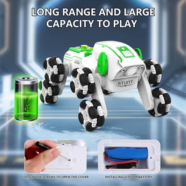 8WD Stunt RC Car 360?aRotation with Spray and Cool LED Lights for Kids-Orange Carousel 7