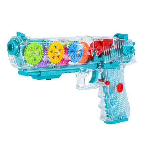 Light Up Gun with Colorful Moving Gears & Music Sensory Toy for Kids-A Carousel 1