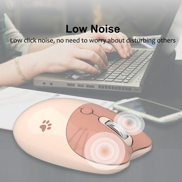 Cute Noiseless Computer Mouse with USB Receiver M3DM -Milktea Color Carousel 2