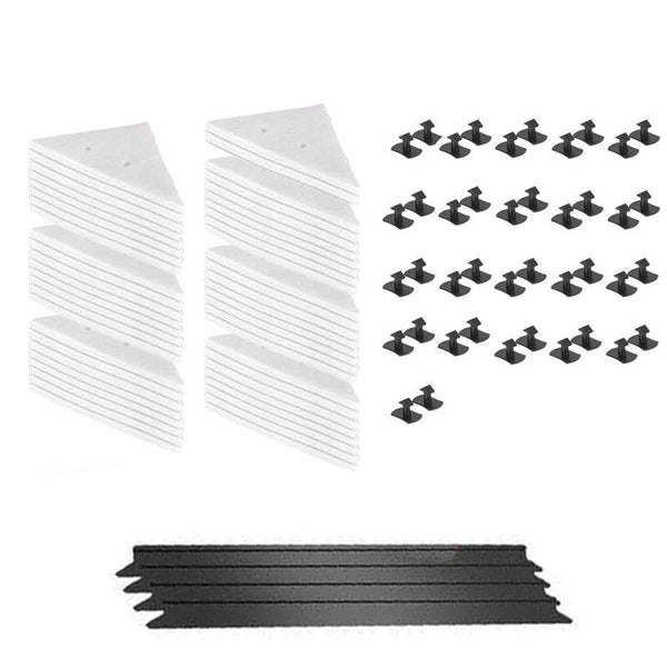 96 Pcs Accessories for Window Cleaner with Scouring Pads+Buckles+Rubber Strips Carousel 1