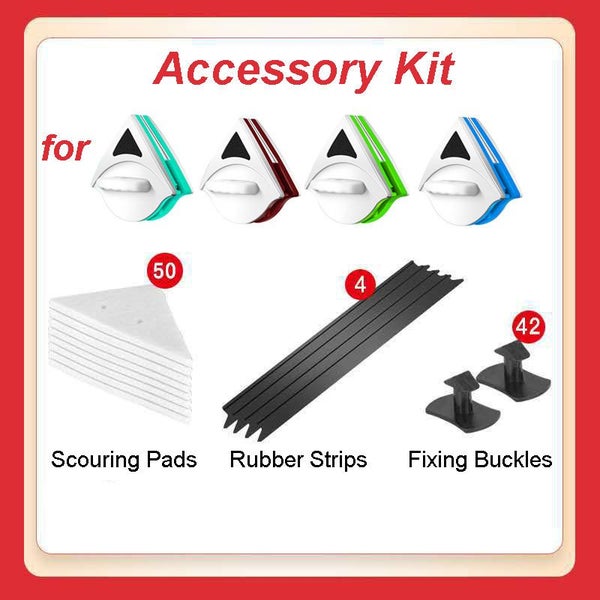 96 Pcs Accessories for Window Cleaner with Scouring Pads+Buckles+Rubber Strips Carousel 5