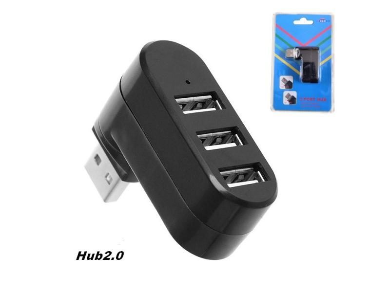 3 Port Multi 2.0/3.0 USB Hub Mini USB Hub High Speed Rotate Splitter Adapter Carousel 1